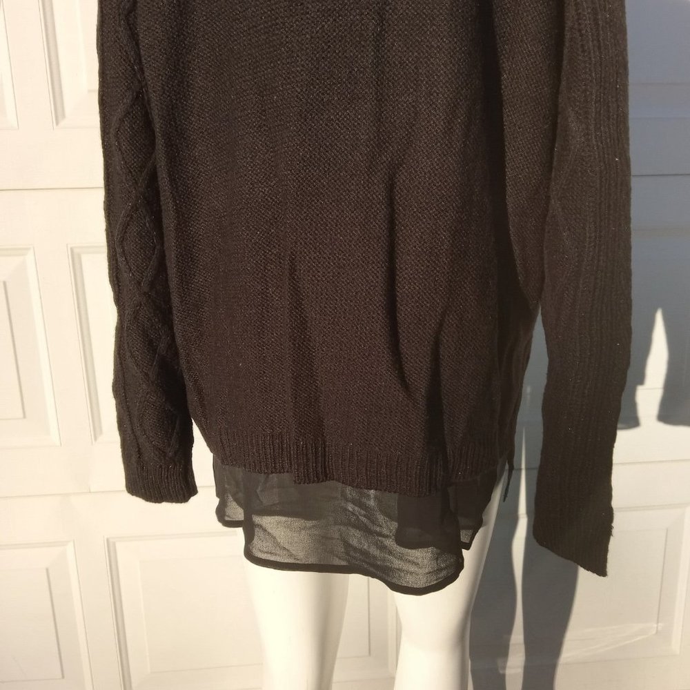 Jessica Simpson Black Sweater plus size 1X sparkly preppy xl womens Tunic Top - Picture 7 of 10